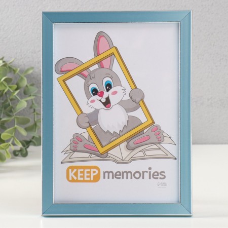 Photo frame Plastic "Watercolor" 15x21 cm, blue-3