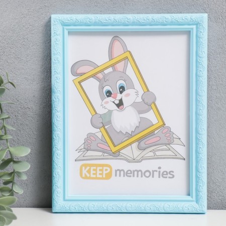 Photo frame plastic L-2 15x21 cm blue (plastic screen)