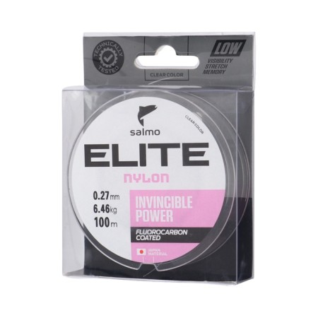 Monophile Flake Salmo Elite Fluoro Coated Nylon, diameter 0.27 mm, test 6.46 kg, 100 m, transparent-1
