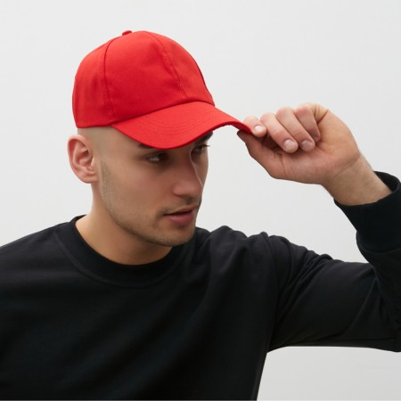 Monophone baseball cap, size 58, red color-2