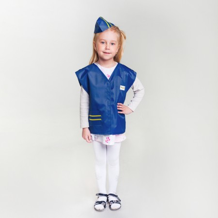 Stewardess carnival costume, vest, cap, 4-6 years old, height 110-122 cm-3