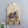 Hooks decorative wood "bicycle with lavender at the house" 34x24x4.2 cm mix