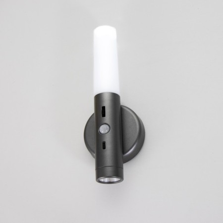 Sconces with a junik movement sensor LED 3000/7000k USB battery silver 7x3x20 cm-1