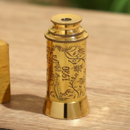 Souvenir "Telescope" with a stand, 17 cm, (lens diameter 3.8 cm), brass-4