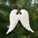 Jewelry decoration "Angel's Wings" Brill (set 2 pcs) 12x9.5 cm, white