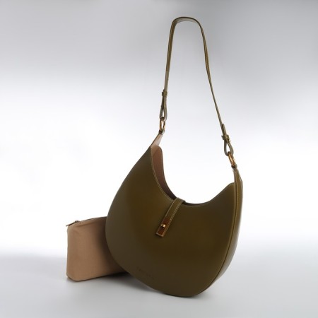 Female bag Textura, cosmetic bag, average size, khaki color-8