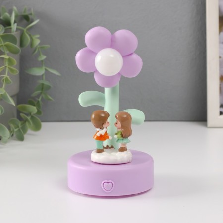Souvenir plastic light "kids under the flower" mix 8x8x15 cm-4
