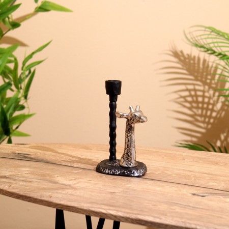 Giraphic candlestick Aluminum 12.5x9.5x26 cm-1