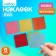 Set of stickers from EVA "Square", 6 pcs., Mix color