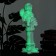 Luminous figure "Angel sitting on a column" 17x51x16cm