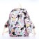 School backpack from textiles on a zipper, 3 pockets, pencil case, color colorful color