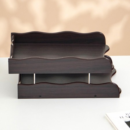 Organizer 2 sections, for papers, wenge, 25x35x16 cm-2