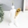 Souvenir Polystone stand "A man with a bird on the head" White 16x38 cm