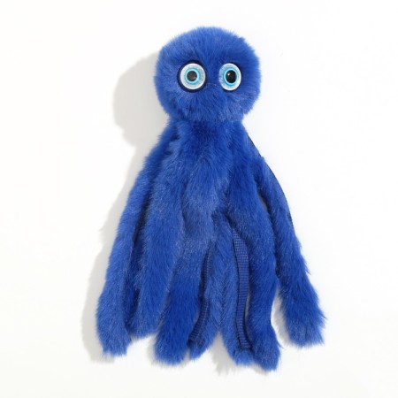 A toy for cats "octopuses" from artificial fur, up to 19 cm, blue-4