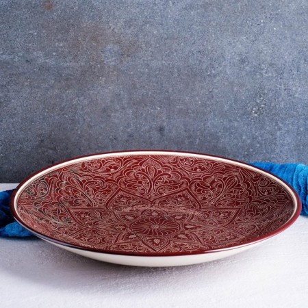Largan Rishtan ceramics "Patterns", 42 cm, brown mix