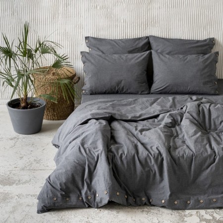 A set of pillowcases "Boyle", size 70x70 cm, dark gray color, 2 pcs-2