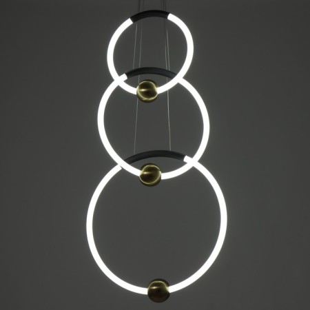Bayerlux lamp "Rings" LED 120W black-gold 47x8x93 cm-4