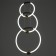 Bayerlux lamp "Rings" LED 120W black-gold 47x8x93 cm