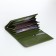 Women's wallet on magnets, green color