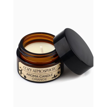 Aromatic candle "Cozy atmosphere" aroma, aroma of orange, 5 x 5.3 cm-4