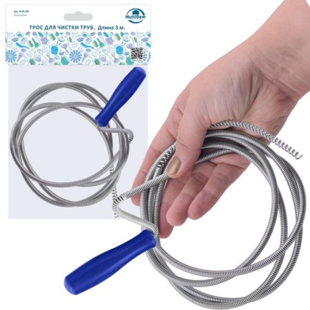 Pipe cleaning cable, 3 m
