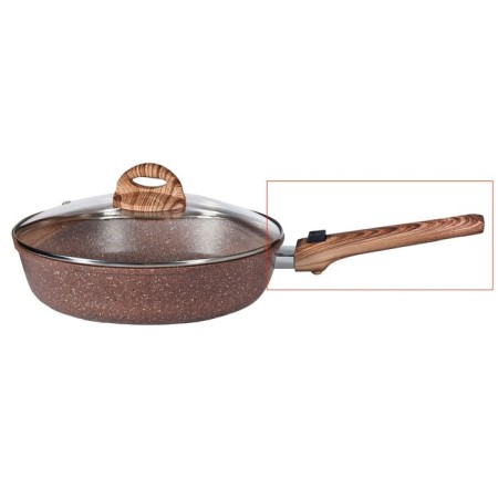 The handle is removable for the pan-grille Panairo Wood, removable handle