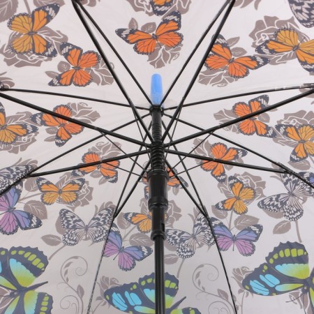 Umbrella - semi -automatic cane "butterflies", 8 knitting needles, r = 43 cm, Mix drawing-10