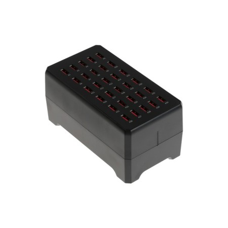 Charger station WT268, 30 USB, 150 W, black