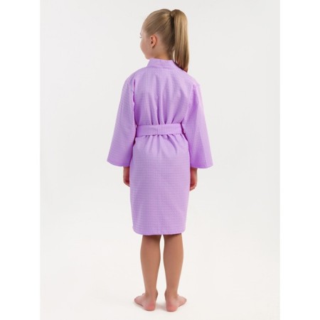 Waffel children's robe "kimono", size 32, lilac color-3