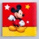 Notepad with a pen, Mickey Mouse and his friends