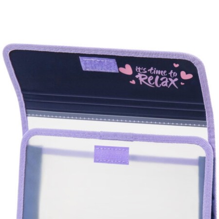 Junland A5 notebook folder, plastic, 2 compartments, Velcro valve, Bored Cat, 272189-2