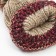 Minaku hat knitted with pompom and gateway, beige color, size 52-54