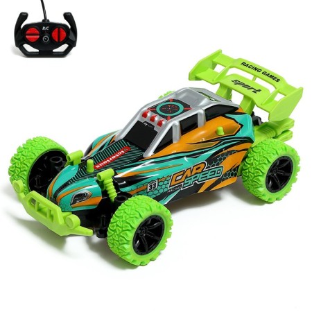 Radio -controlled "Formula" machine, light, with a battery, green color