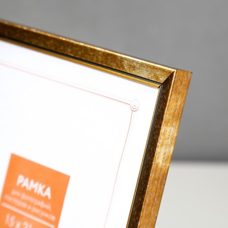 Photo frame plastic 15x21 cm 1514 gold-1