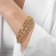 Bracelet "Chain" oval links, multi -tier, color gold, l = 18 cm