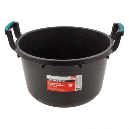 Building pelvis Matrix 81465, round, flexible, with handles, 30 liters