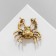 Brooch "Crab" sea, sea color in black gold