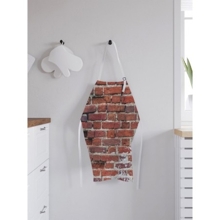 Apron kitchen with a photo print "Ancient wall", adjustable, size OS-1