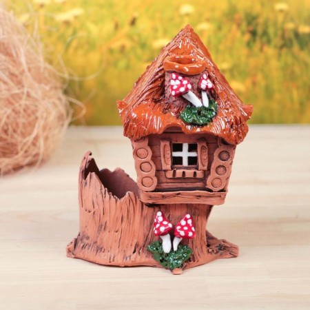 Aroma lace house "Granny Yaga", 18 cm, handmade, mix,-6