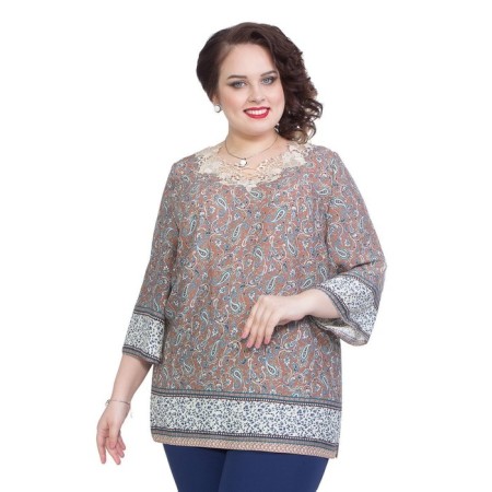 Female blouse, size 52, beige color