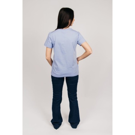 Female T -shirt, size 46, blue color-1