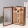 Casket wood, glass for 2 bottles "duo" 3 objects 10.5x25x36.5 cm