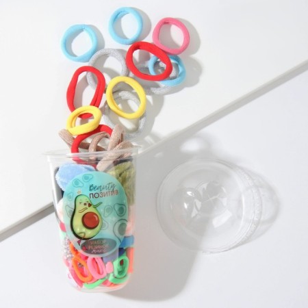 Hair elastic bands, a set "Beauty Positive", 33 pcs.