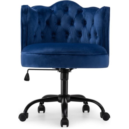 Computer chair Helen metal/velor, black/blue 61x61x83 cm-1