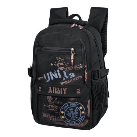 Youth backpack 40 x 28 x 14 cm, ergonomic back, monkking, w203 black-3