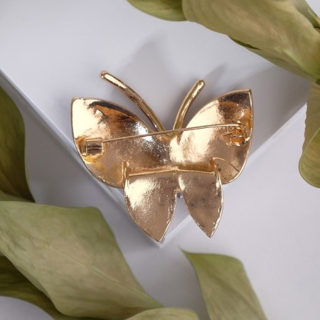 Brooch "Butterfly", the color is gray-black in gold-2