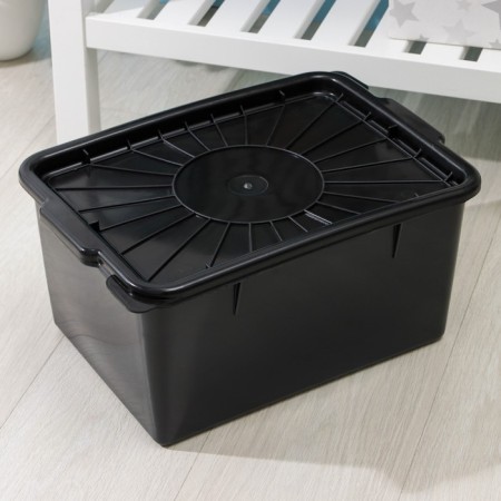 Storage container with a sealed lid, 18 l, 36.5 × 26 × 25 cm, black color-2