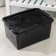 Storage container with a sealed lid, 18 l, 36.5 × 26 × 25 cm, black color