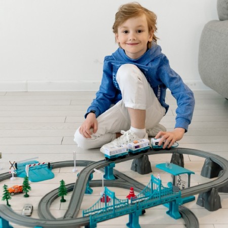 Children's Railway "My City", 103 subjects, turquoise-1