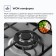 Hon surface Delvento V30V20M001, gas, 2 burners, silver